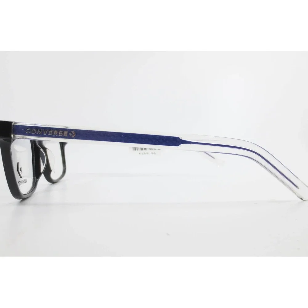 Converse Kids Eyeglasses CV5082Y 001 Black Blue Clear Rectangular Frames